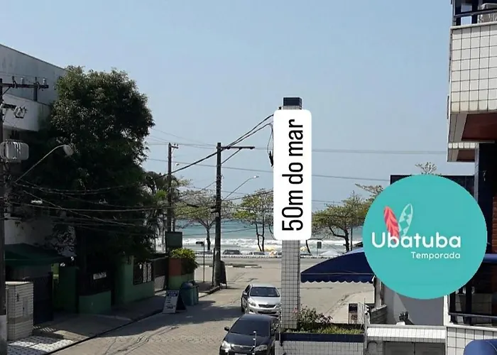 Sirlei Ubatuba - Ap 12-2, 50m do mar com sacada gourmet